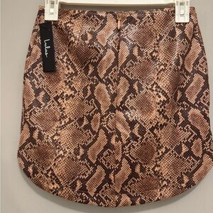 Lulus Brown Snakeskin Skirt